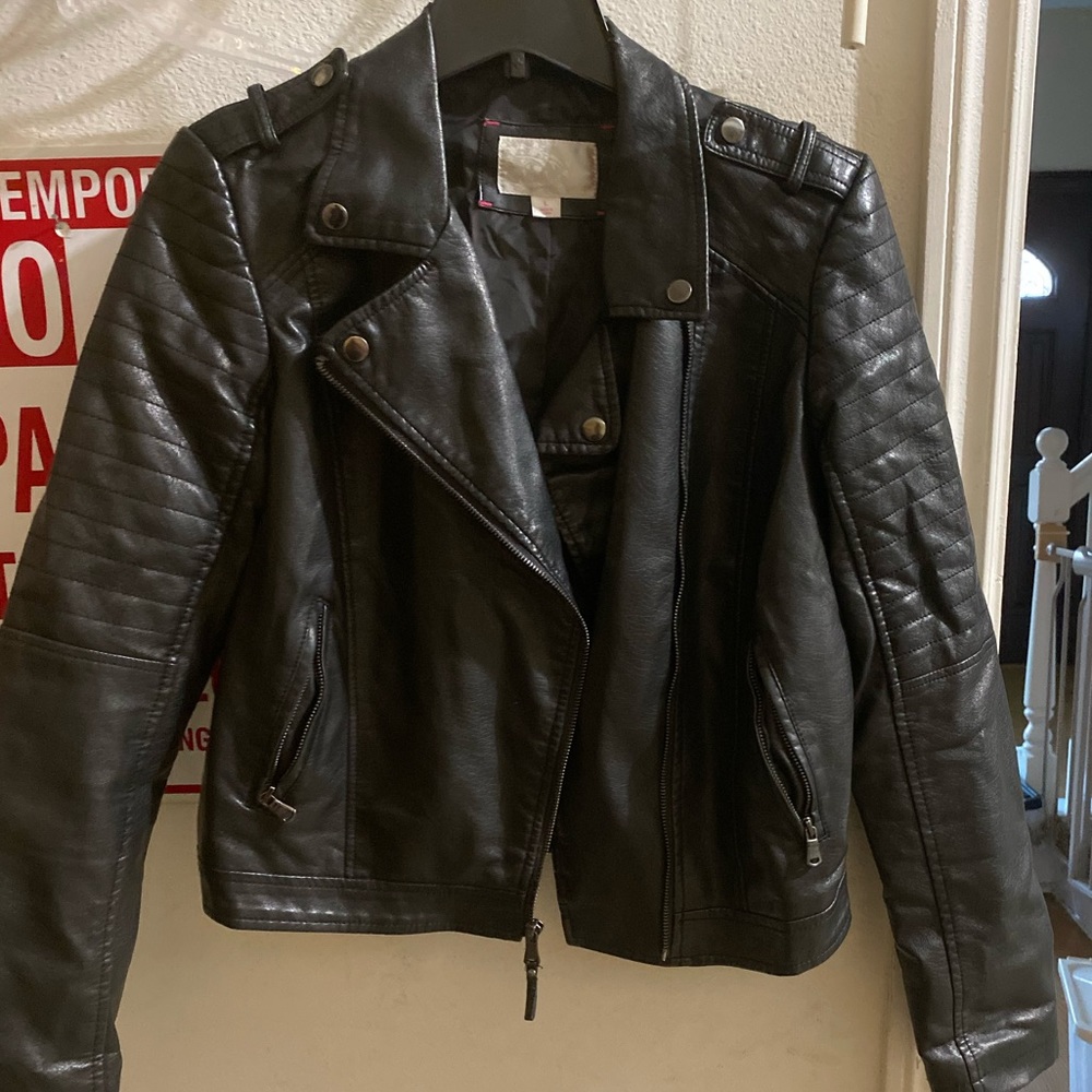 Faux leather jacket